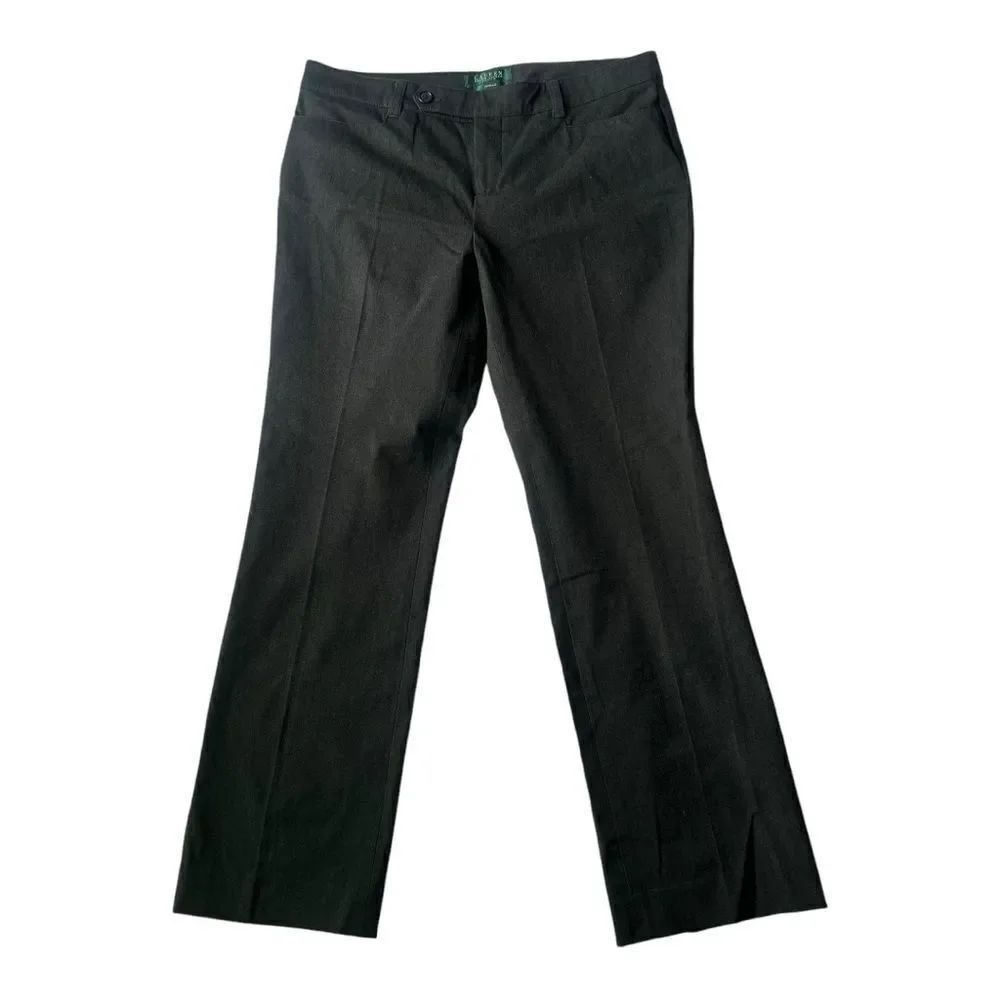 Lauren Ralph Lauren Petite Women's Gray Straight Leg Slacks Pants size 10P